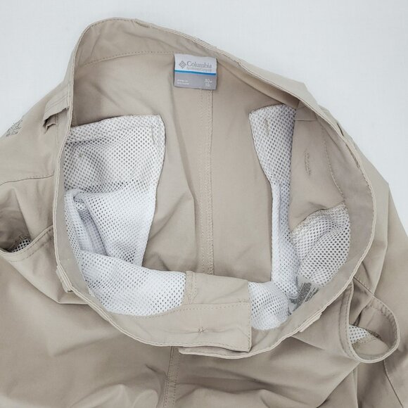 Columbia PFG Grander Marlin II Offshore Shorts Mens 30x10" Beige Fishing Stretch - Picture 8 of 11